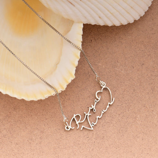 Signature Couple Name Necklace