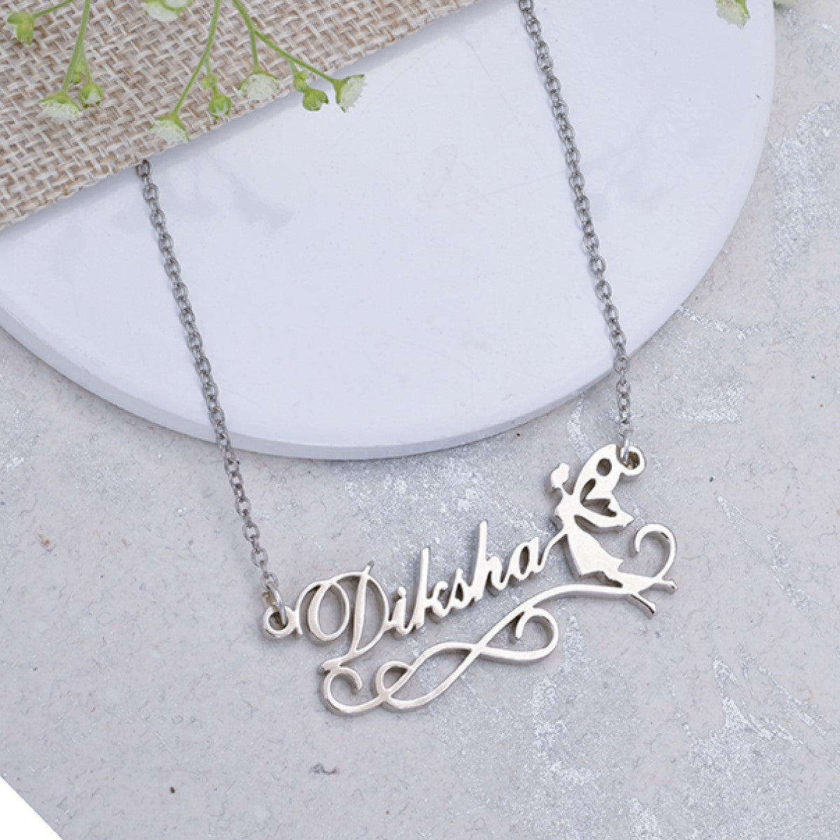 Angel Design Name Necklace