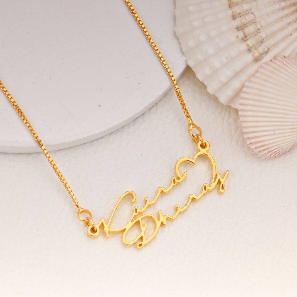 Signature Couple Name Necklace