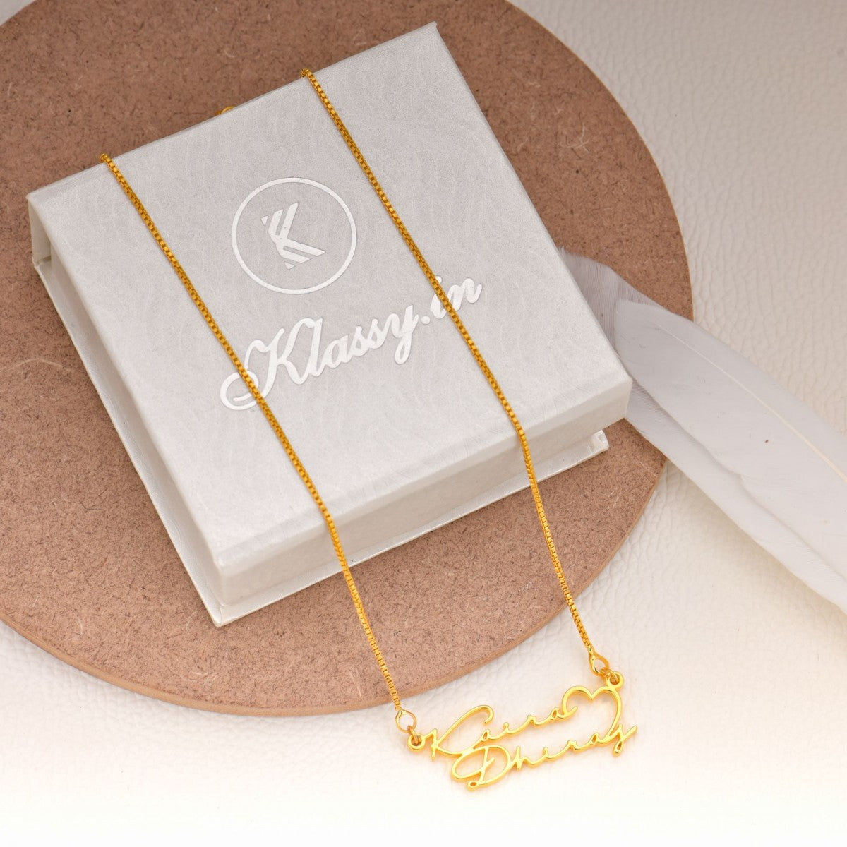 Signature Couple Name Necklace